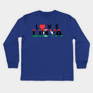 Love Libya Kids Long Sleeve T-Shirt